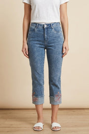 Habitat Stretch Denim Embroidered Jean - 11874 - LIGHT DENIM