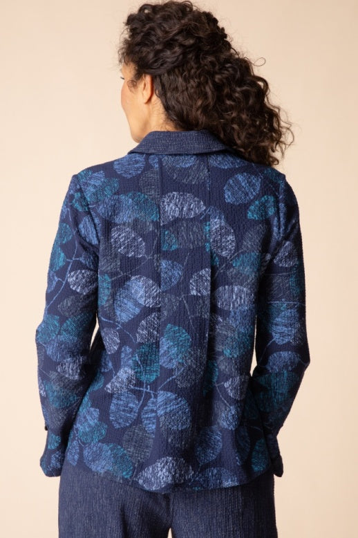 Habitat Crinkle Crepe Leaves Shirt Jacket - 21014 - NAVY