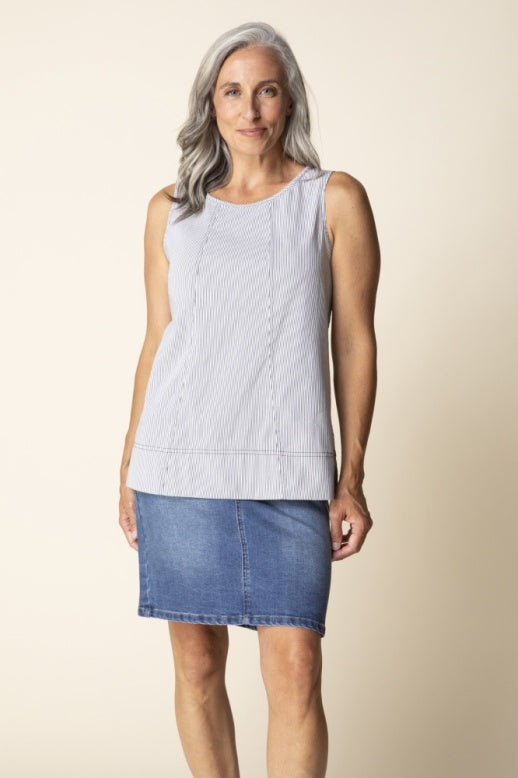 Habitat Cool Tech Stripe Seaside Tank - 18350 - WHITE