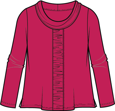 Habitat Cotton Pebble Ruched Panel Cowl - 27550 - FUCHSIA (NOT LENTIL)
