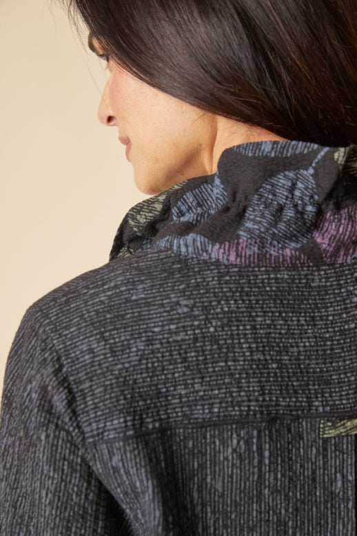 Habitat Crinkle Crepe Leaves Luna Jacket - 21048 - BLACK