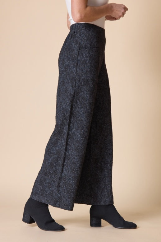 Habitat Crinkle Crepe Leaves Aria Pant - 20062 - BLACK