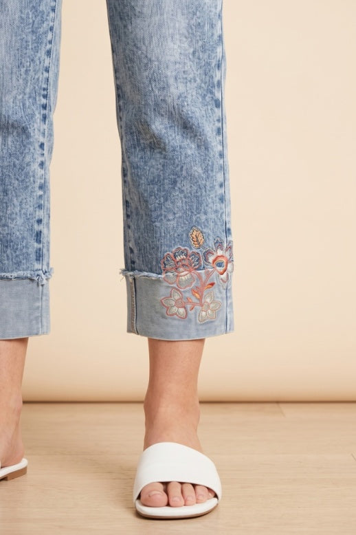 Habitat Stretch Denim Embroidered Jean - 11874 - LIGHT DENIM