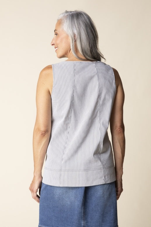 Habitat Cool Tech Stripe Seaside Tank - 18350 - WHITE