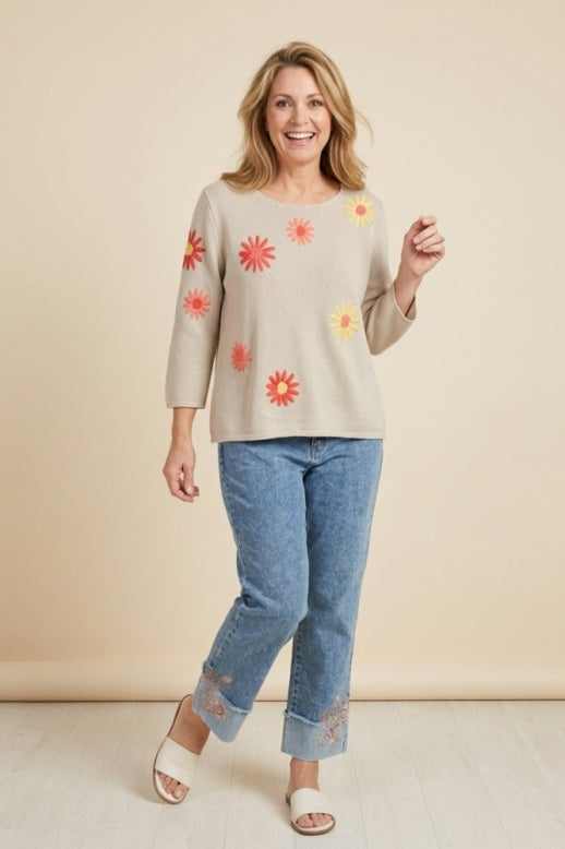 Habitat Stretch Denim Embroidered Jean - 11874 - LIGHT DENIM