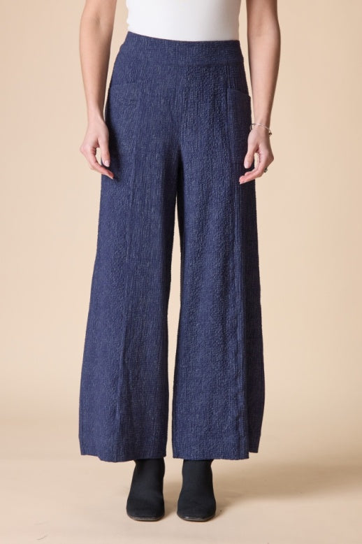 Habitat Crinkle Crepe Leaves Aria Pant - 20062 - NAVY