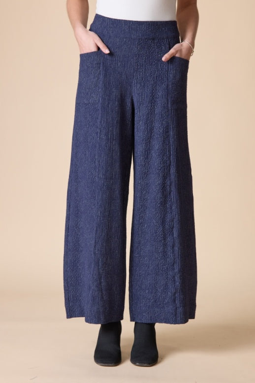 Habitat Crinkle Crepe Leaves Aria Pant - 20062 - NAVY