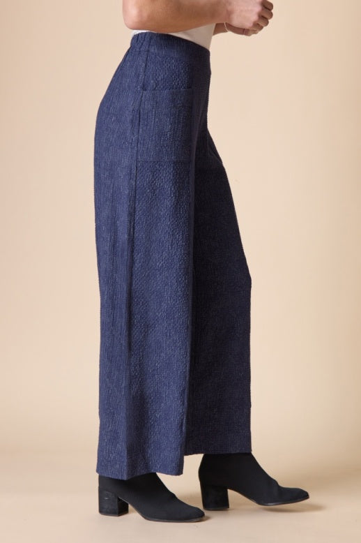 Habitat Crinkle Crepe Leaves Aria Pant - 20062 - NAVY