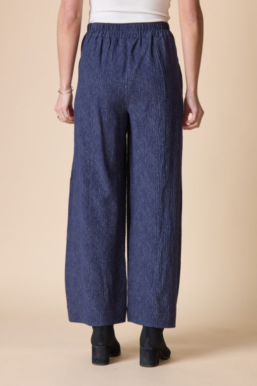 Habitat Crinkle Crepe Leaves Aria Pant - 20062 - NAVY