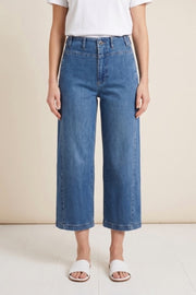 Habitat Stretch Denim Seamed Crop Pant - 11469 - MEDIUM DENIM