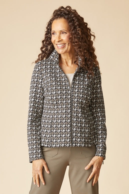 Habitat Luxe Ponte Print Madison Jacket - 12617 - UMBER MULTI
