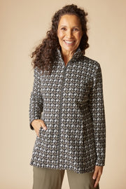 Habitat Luxe Ponte Print Soho Jacket - 12611 - UMBER MULTI