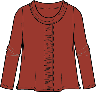 Habitat Cotton Pebble Ruched Panel Cowl - 27550 - SIENNA (NOT LENTIL)
