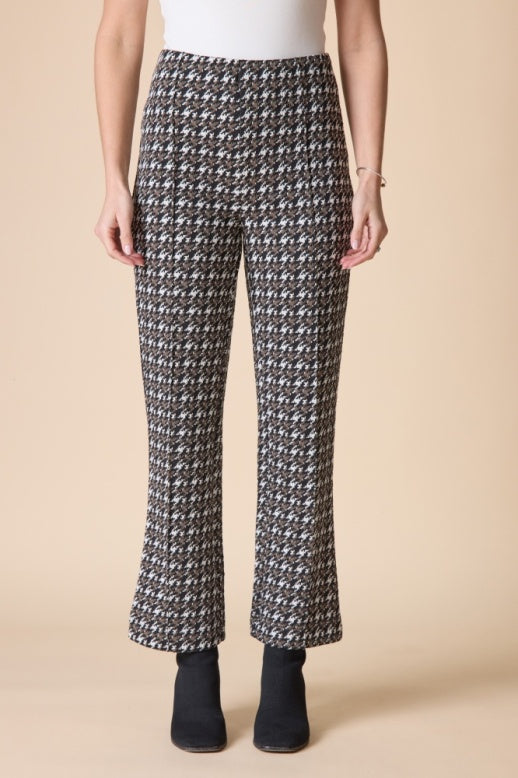 Habitat Luxe Ponte Print Kickflare Pant - 12672 - UMBER MULTI