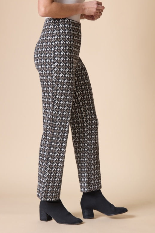 Habitat Luxe Ponte Print Kickflare Pant - 12672 - UMBER MULTI