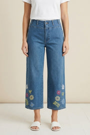 Habitat Stretch Denim Flower Jean - 11570 - MEDIUM DENIM