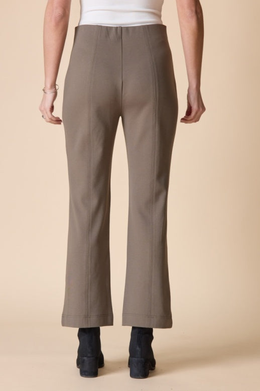 Habitat Luxe Ponte Solid Kickflare Pant - 10672 - UMBER
