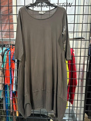 Prairie Cotton by CMC Jersey 3/4 Sleeve Tulip Dress - 8956
