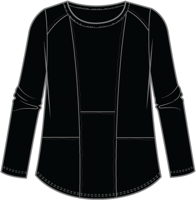 Habitat Cotton Pebble Shirttail Tunic - 27553 - BLACK (SIENNA)