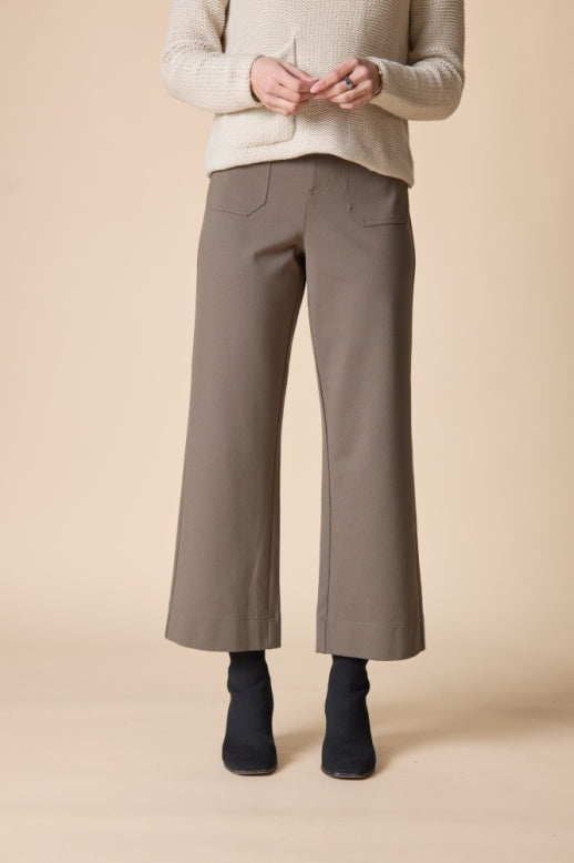 Habitat Luxe Ponte Solid Flood Pant - 10676 - UMBER