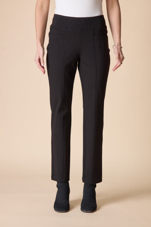 Habitat Luxe Ponte Solid Seamed Pant - 10661 - BLACK