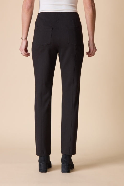Habitat Luxe Ponte Solid Seamed Pant - 10661 - BLACK