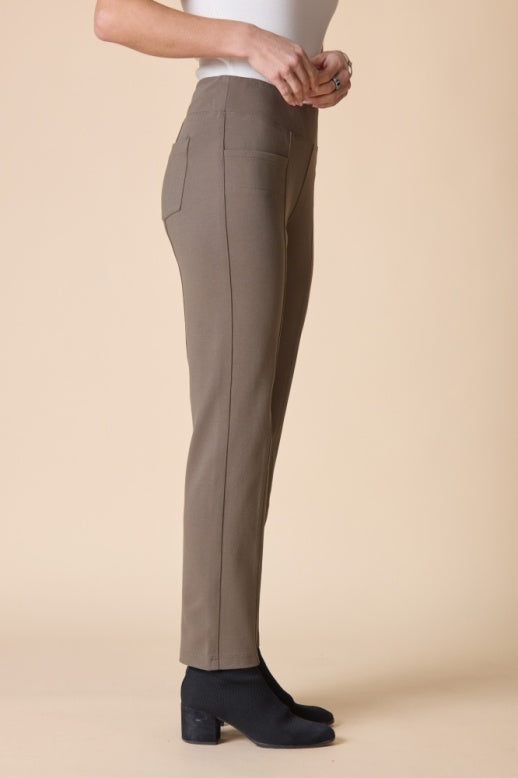 Habitat Luxe Ponte Solid Seamed Pant - 10661 - UMBER