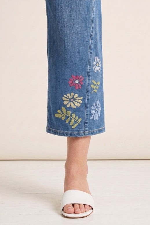 Habitat Stretch Denim Flower Jean - 11570 - MEDIUM DENIM