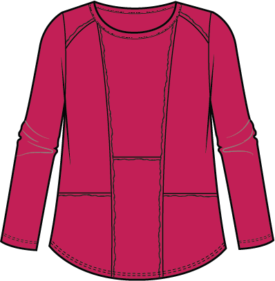 Habitat Cotton Pebble Shirttail Tunic - 27553 - FUCHSIA (SIENNA)