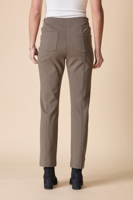 Habitat Luxe Ponte Solid Seamed Pant - 10661 - UMBER