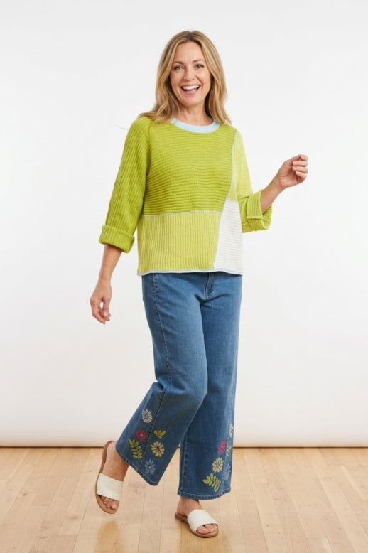 Habitat Stretch Denim Flower Jean - 11570 - MEDIUM DENIM