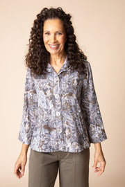 Habitat Destination Unknown Floral Pleat Back Jacket - 34849 - GRAPE (NOT JAVA)