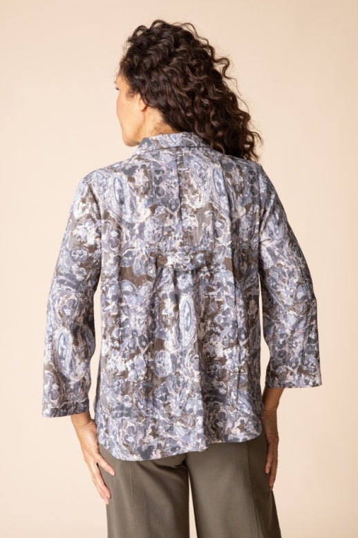 Habitat Destination Unknown Floral Pleat Back Jacket - 34849 - GRAPE (NOT JAVA)