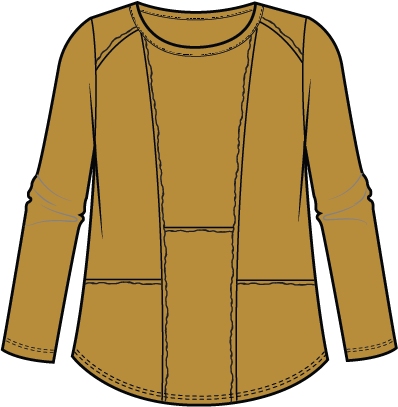 Habitat Cotton Pebble Shirttail Tunic - 27553 - HONEY (SIENNA)