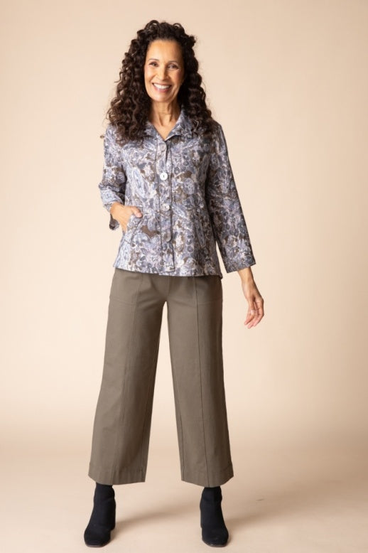 Habitat Destination Unknown Floral Pleat Back Jacket - 34849 - GRAPE (NOT JAVA)