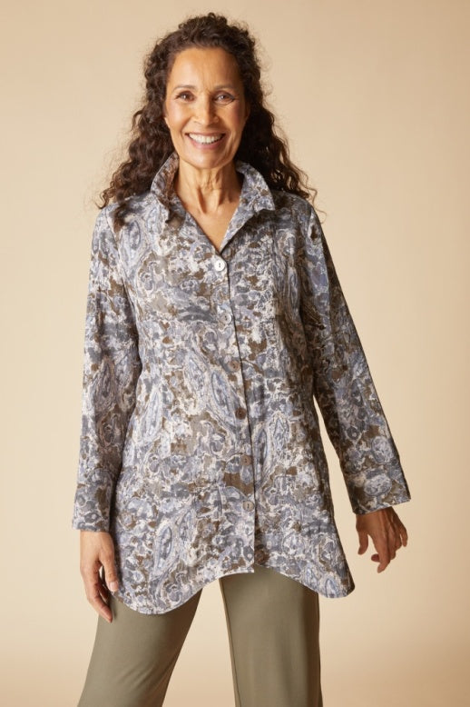 Habitat Destination Unknown Floral Pleat Artist Shirt - 34819 - JAVA