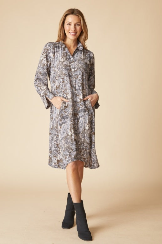 Habitat Destination Unknown Floral Pleat Artist Dress/Duster - 34888 - JAVA