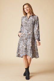 Habitat Destination Unknown Floral Pleat Artist Dress/Duster - 34888 - JAVA