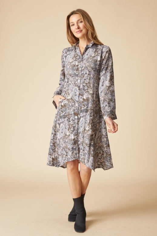 Habitat Destination Unknown Floral Pleat Artist Dress/Duster - 34888 - JAVA