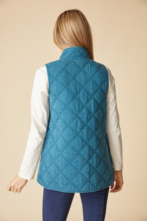 Habitat Quilted Cotton Windjammer Vest - 60729 - LAGOON