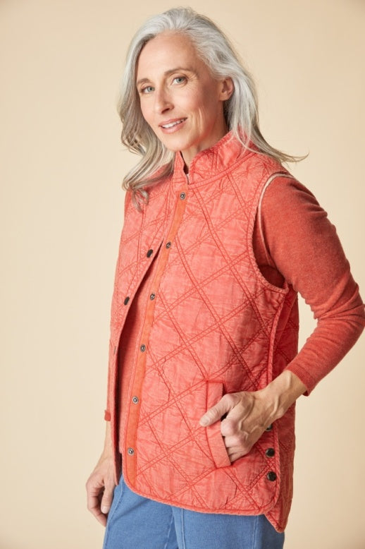 Habitat Quilted Cotton Windjammer Vest - 60729 - SIENNA