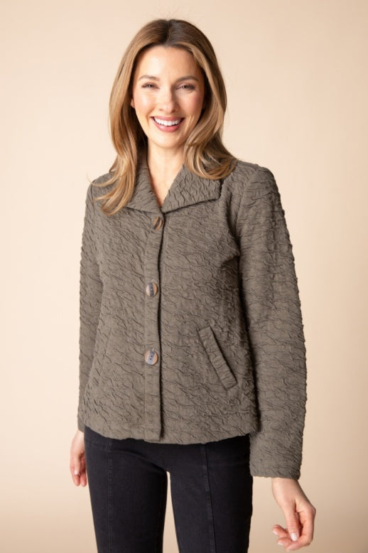 Habitat Crinkled Dbl Face Crosstown Jacket - 48110 - UMBER