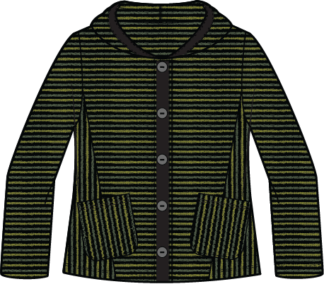 Habitat Pasedena Stripe Sunset Hoodie - 20901 - SPROUT (NOT DOVE)