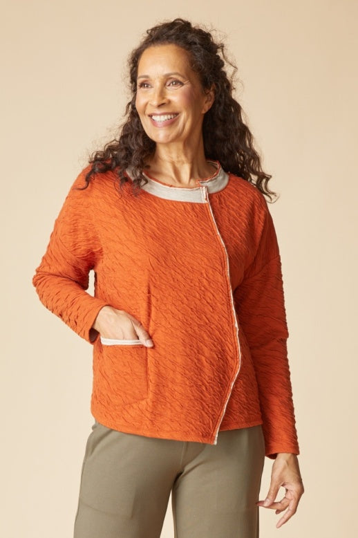 Habitat Crinkled Dbl Face Metro Pullover - 48111 - PAPRIKA