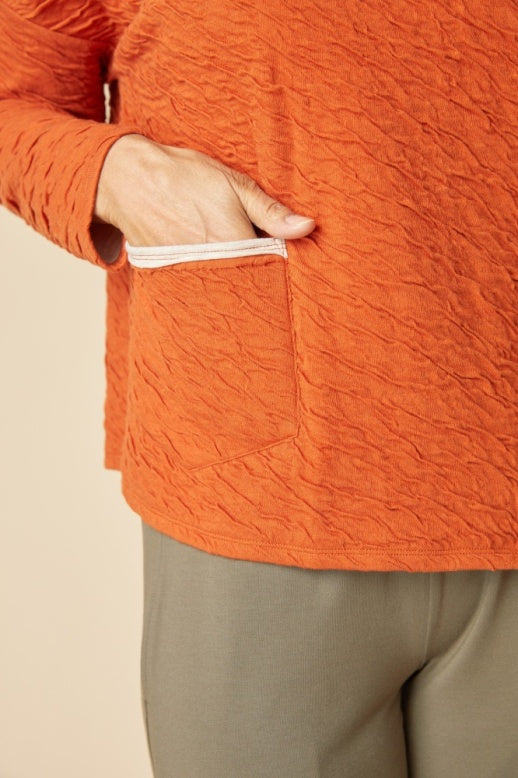 Habitat Crinkled Dbl Face Metro Pullover - 48111 - PAPRIKA