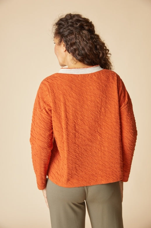 Habitat Crinkled Dbl Face Metro Pullover - 48111 - PAPRIKA