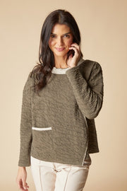Habitat Crinkled Dbl Face Metro Pullover - 48111 - UMBER