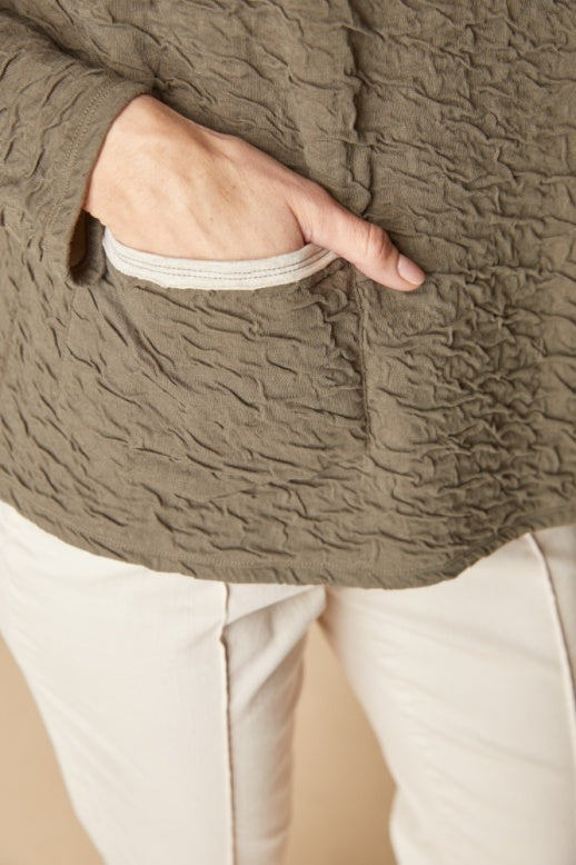 Habitat Crinkled Dbl Face Metro Pullover - 48111 - UMBER