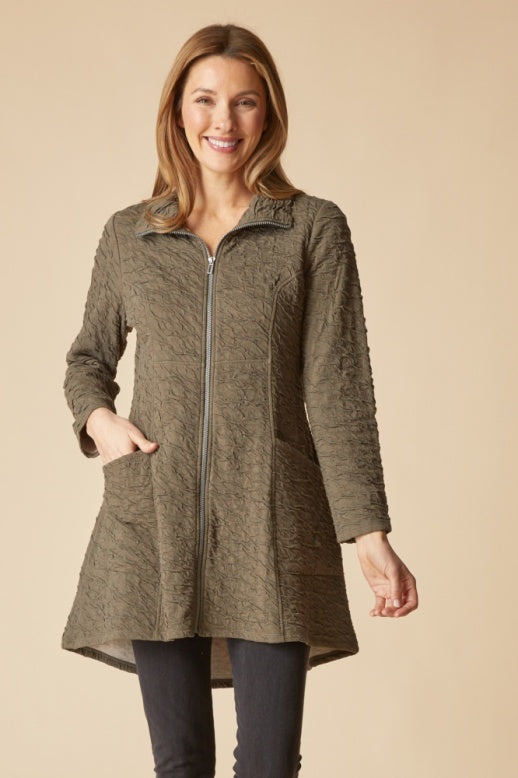 Habitat Crinkled Dbl Face Avenue Jacket - 48118 - UMBER