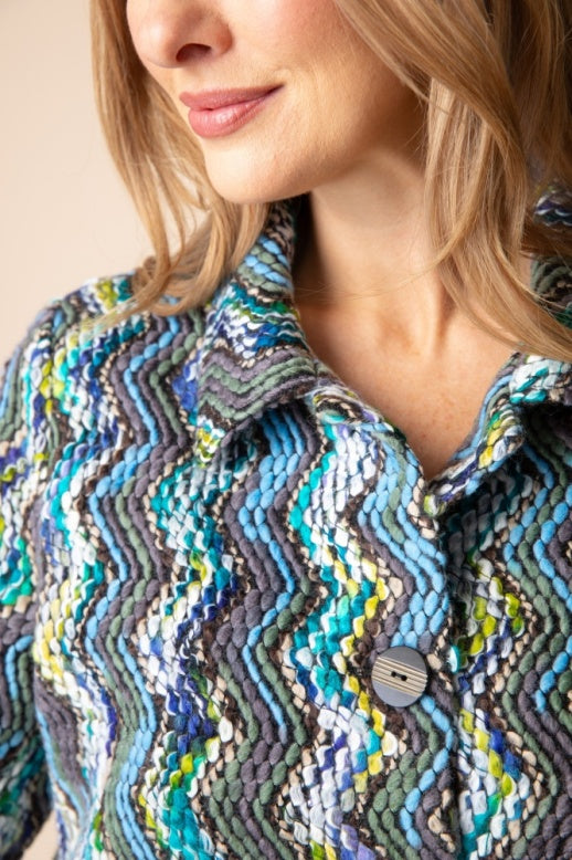 Habitat Tapestry Weave Cargo Jacket - 65005 - STREAM